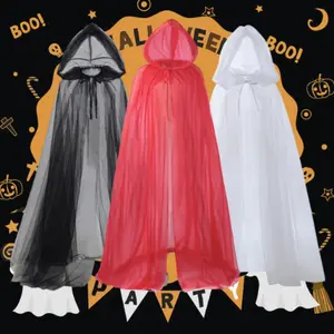 1pcs Halloween Costume Cape, Three-Layer Mesh (190cm), Witch/wizard Role Play, Festival Dress-Up, Halloween Carnival Party Accessory