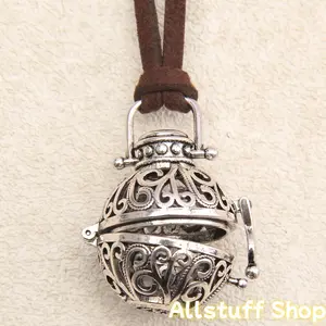 A Long Pendant Necklace with a Bohemian Style, Featuring an Ancient Hollow Ball That Can Be Opened. This Easy And Vintage Artistic Neck Chain Is Unisex, Suitable for Everyday Wear. It Makes a Great Gift for Men Or for a Girlfriend on Anniversaries