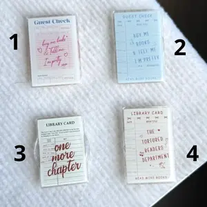 Library Card Phone Grip Guest Check Magsafe grip Kindle Decoration Phone Holder Kobo Grips Book Lover Gifts Gift for her