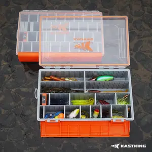 KastKing HyperSeal Waterproof Tackle Box, 3700 Deep Tackle Trays, Fishing Tackle Box Organizer With Removable Dividers, Fishing Gear & Fishing Accessories Storage