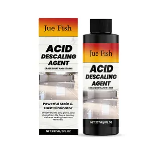 Jue Fish Acid Descaling Agent 237ml Gentle Formula for Cleaning Brightening Tile Surfaces Grout Lines Household Floor Care Solution