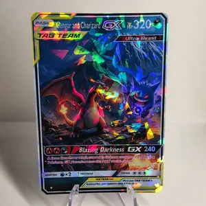 Gengar & Charizard GX Phantom Flame Holo Display Card