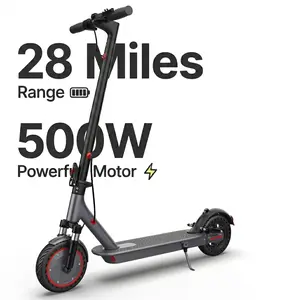 Electric Scooter For Adults, 350-500W Motor, Top Speed Of 19-22 MPH, 21-28 Miles, 8.5-10" Tires, Foldable E-Scooter For Adults Equipped With App Control And Dual Braking System, Portable Folding, LED Lights Scooter