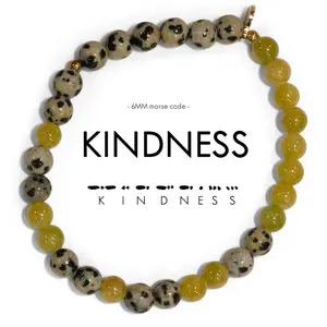 6mm Morse Code Bracelet | KINDNESS