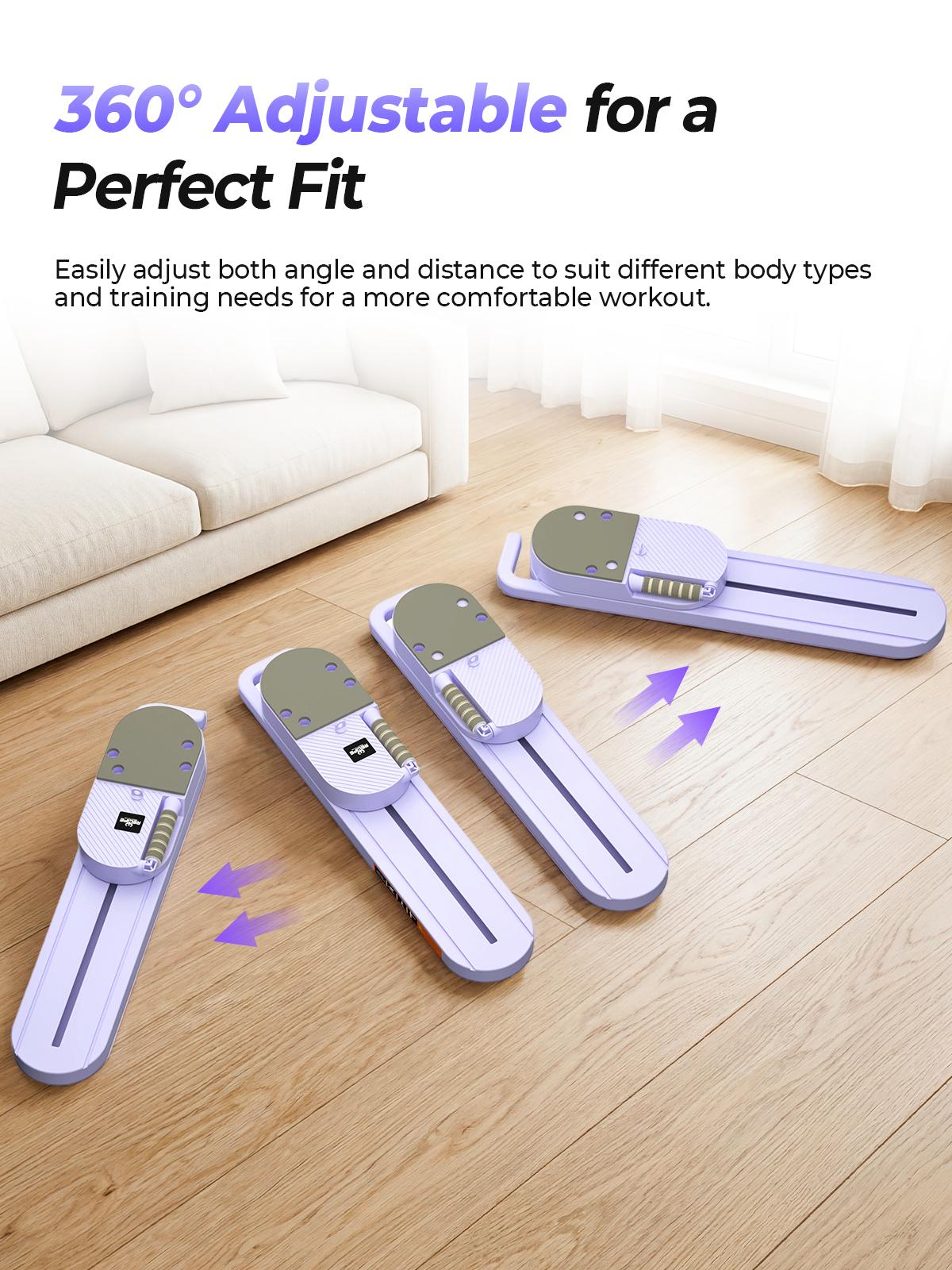 RELIFE Adjustable Split Pilates Board Multi Functional Ab Trainer with Silent Wheels and Non Slip Pads 5 in 1 Home Gym Equipment for Core, Summervibes RELIFE Adjustable Split Pilates Board Multi Functional Ab Trainer with Silent Wheels and Non Slip Pads 5 in 1 Home Gym Equipment for Core, Summervibes