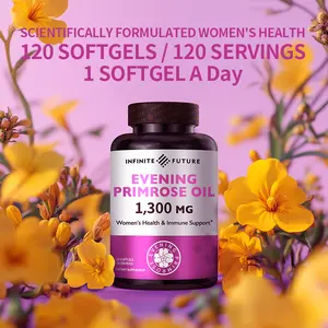 Infinite Future Evening Primrose Oil 1300mg with 130mg GLA 120 Softgels Women's Health Immune Support US Formulated