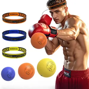 Head-mounted children's combat stress-relief training speed ball, smooth surface PU foam reaction magic ball
