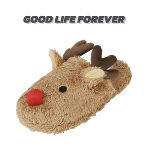 Christmas Women's Cute Reindeer Platform Antlers House Slippers - Funny Christmas Deer Horn Ear Indoor Home Shoes - Girl, Footwear