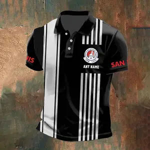 LIGA MX Atletico San Luis Personalized Name Stripped Polo Design ST2502