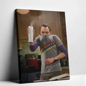 Funny Bathroom Wall Art Decor, Sheldon Portrait, Midcentury Poster Print, Toilet Humor Amusing present funny dorm decor