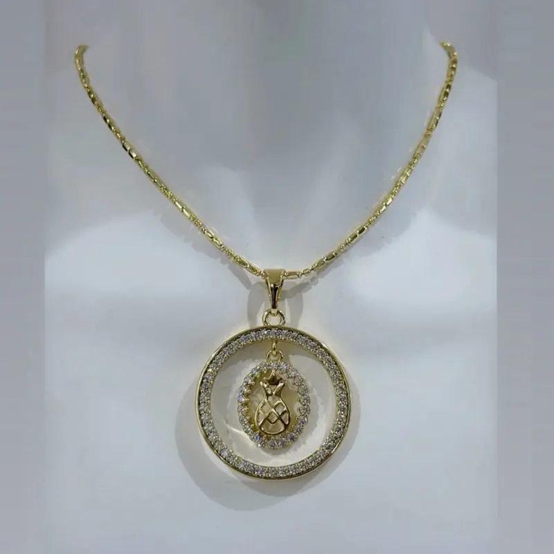 Pineapple pendant necklace #01380
