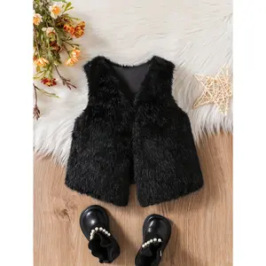 Girls' Solid Color Fleece Vest