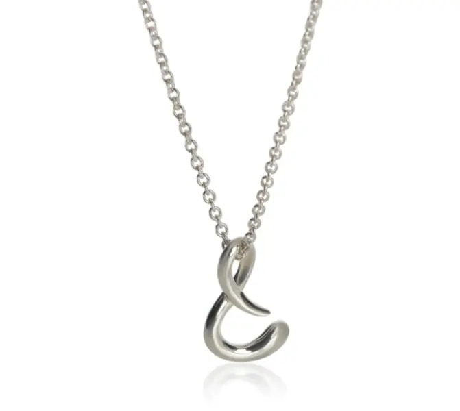 Pre-owned Tiffany & Co. Sterling Silver Elsa Peretti Alphabet S Pendant