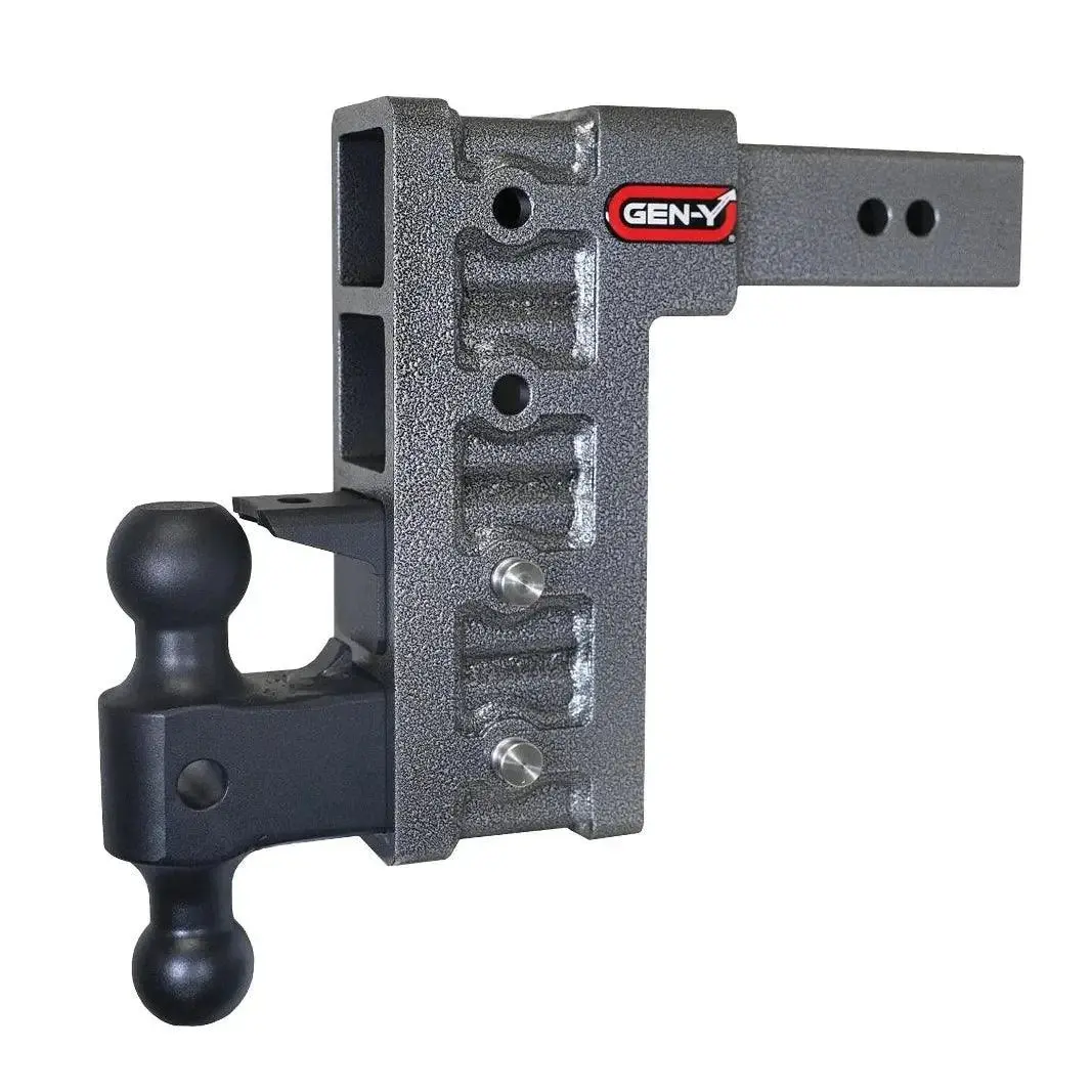 Gen-Y Hitch Adjustable Trailer Hitch for Boating Accessories - 2.5" Shank, 7.5" Drop, Pintle & Dual Ball, 21,000 LB Towing Capacity