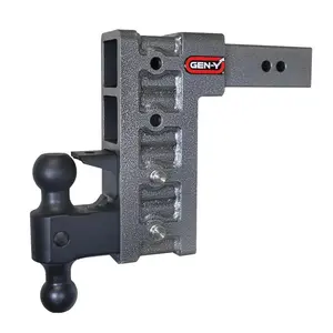 Gen-Y Hitch 2.5" Shank 7.5" Drop Adjustable Trailer Hitch | Pintle & Dual Ball | 21,000 LB Towing Capacity