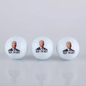 3-Ball Pack CURVES & CLUBS Help I'm Lost Joe Biden Golf Balls 3-Ball Pack – Political Humor Novelty Gag Gift for Golfers Unique Design Durable Performance