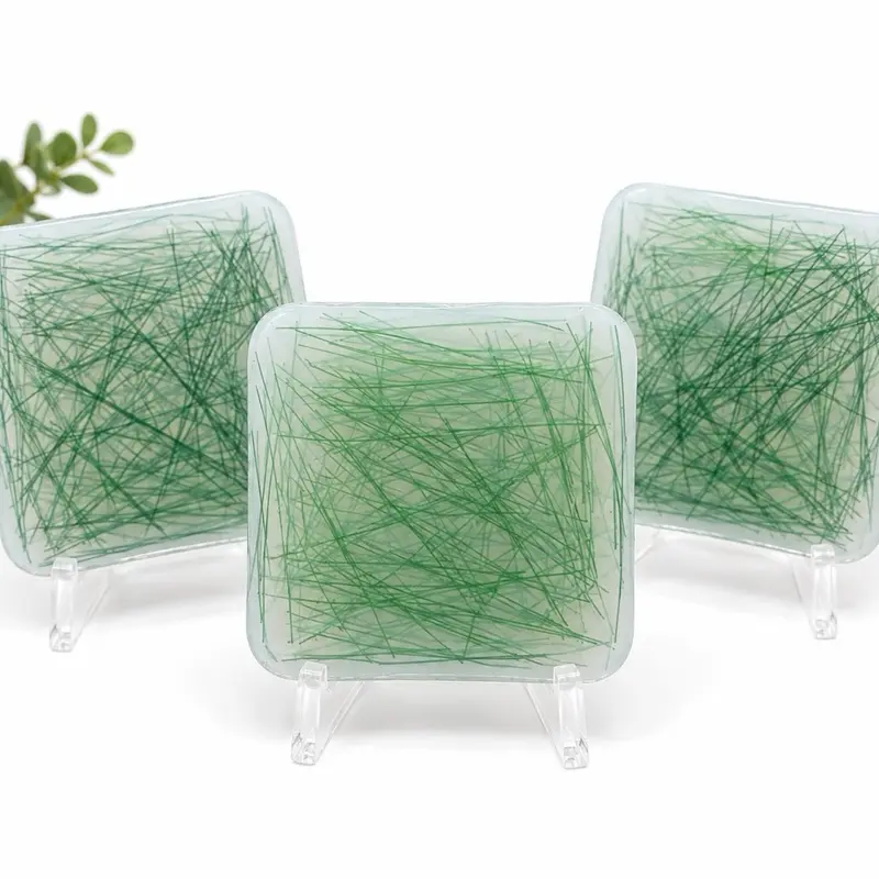 Green- Trich relief silicone picky pad - 3 pack, 2.5" x 2.5" Textured Fidget Pads for Trichotillomania skin picking ADHD anxiety stress relief