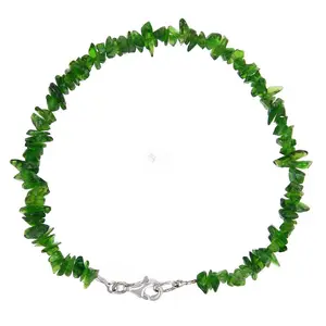 Raw Chrome Diopside Microbead Bracelet
