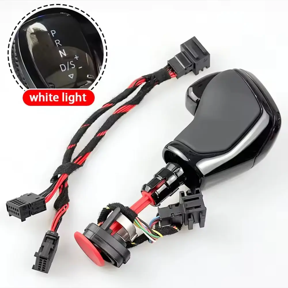 Painted black flat leather - white light