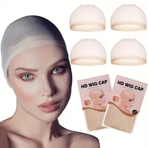 HD Wig Cap 2 Pack – Invisible Breathable Stretch Wig Cap for Natural Hair Look