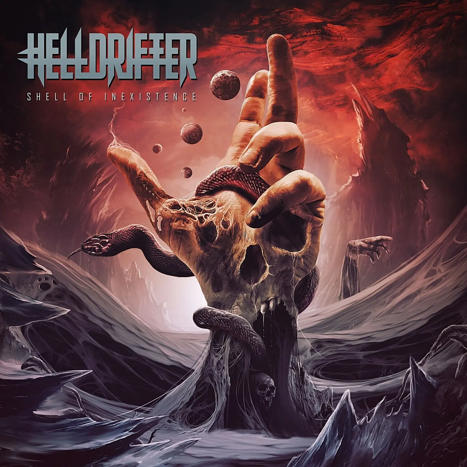 Helldrifter - Shell of Inexistence English Heavy Metal Band 2025 Release LP Vinyl Record, Metal & Hard Rock Genre with Powerful Riffs, Rousing Grooves & Uncompromising Fusion