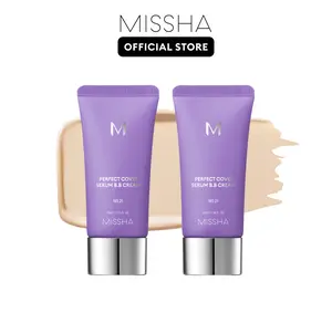 [MISSHA Official] VIRAL BB DUO! M Perfect Cover Serum BB Cream Bundle - Bifida Ferment Lysate Serum-Infused BB Cream Bundle for Anti-Aging Skin Rejuvenation, Skin Tint, Tinted Moisturizer,Glass Skin CardiBB OGBB PurpleBB