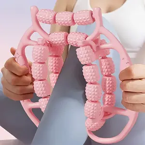 Wheeled Circle Leg Trainer, PP Polypropylene, Slim Legs, Ankle Muscle Relaxer, Promotes Blood Circulation, Mixed Colors, For Fitness, Yoga, Workout Equipment