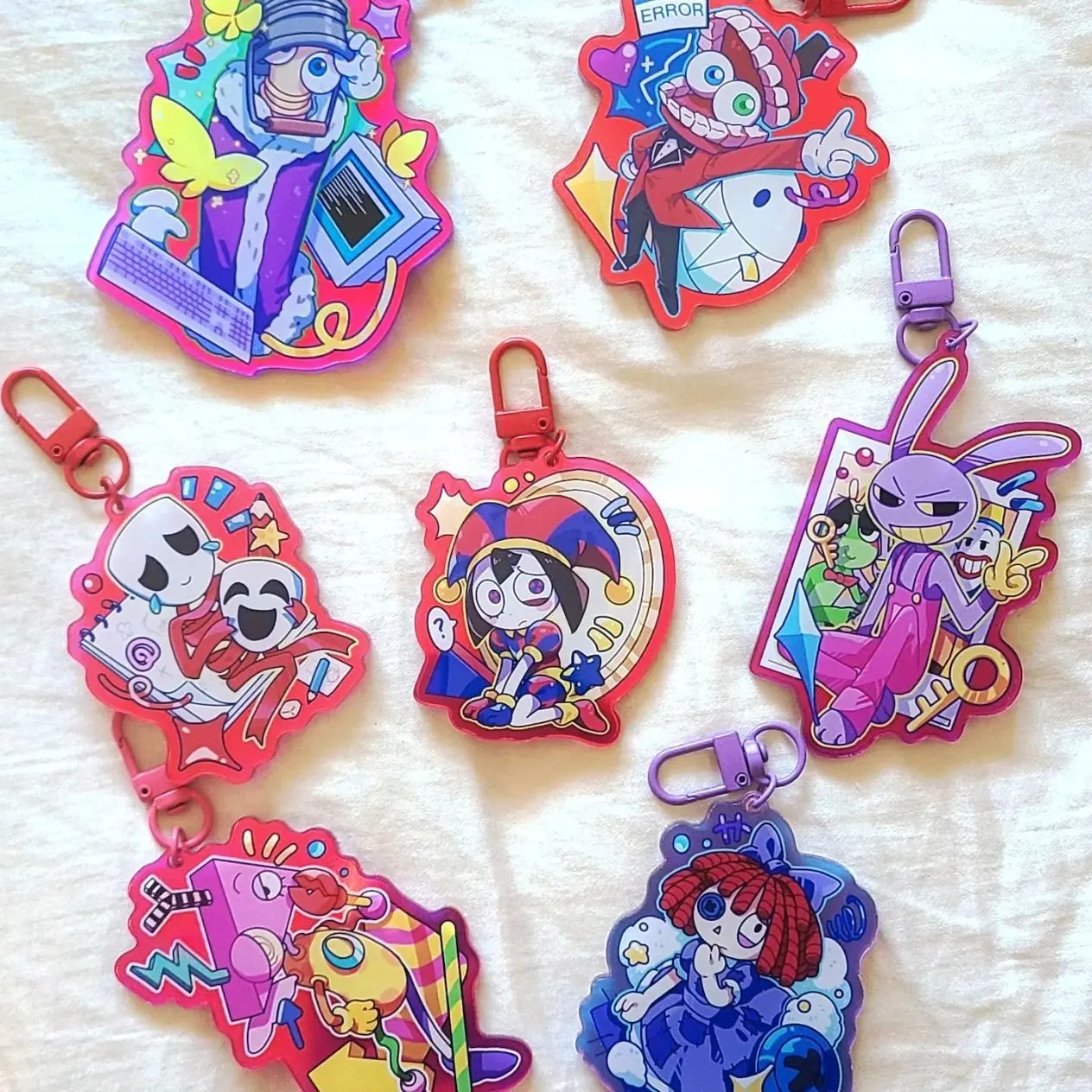 Digital Circus Inspired Acrylic Keychain Collection