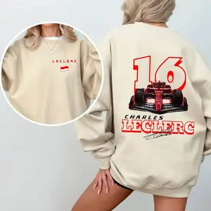 Charles Leclerc Formula One Sweatshirt, F1 Shirt, F1 Two Sides Shirt, Charles Leclerc Shirt, Charles Leclerc F1 Shirt, Charles Leclerc 16 Free Shipping