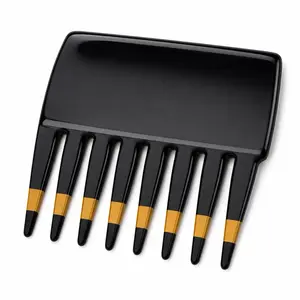 Wide Tooth Pik Comb for Curly Afro & Natural Hair Hair Volume Detangling Pick Comb with Gold Tips for Easy Styling outdoorfun