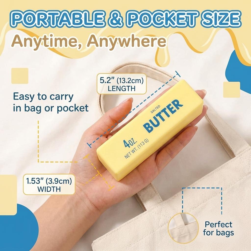 Viral Soft Butter Squishy Toy | Slow Rebound Stress Ball | Silky Touch & Durable