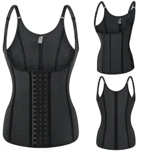 New 12 Bone Hole Punch Waist Support Latex Bra Shaper Vest Shapewear Womenswear