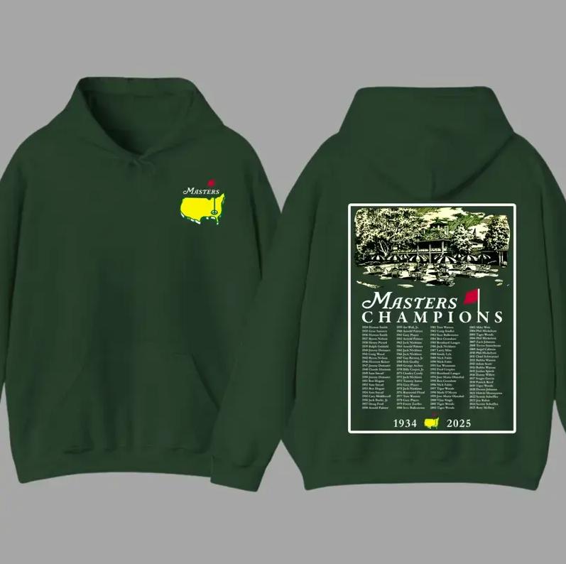 2025 Masters Tournament Augusta 91 Years Hoodie, Golf Tournament, The Masters Golf Cup 2 Sided Hoodie, Golf Gifts For Men