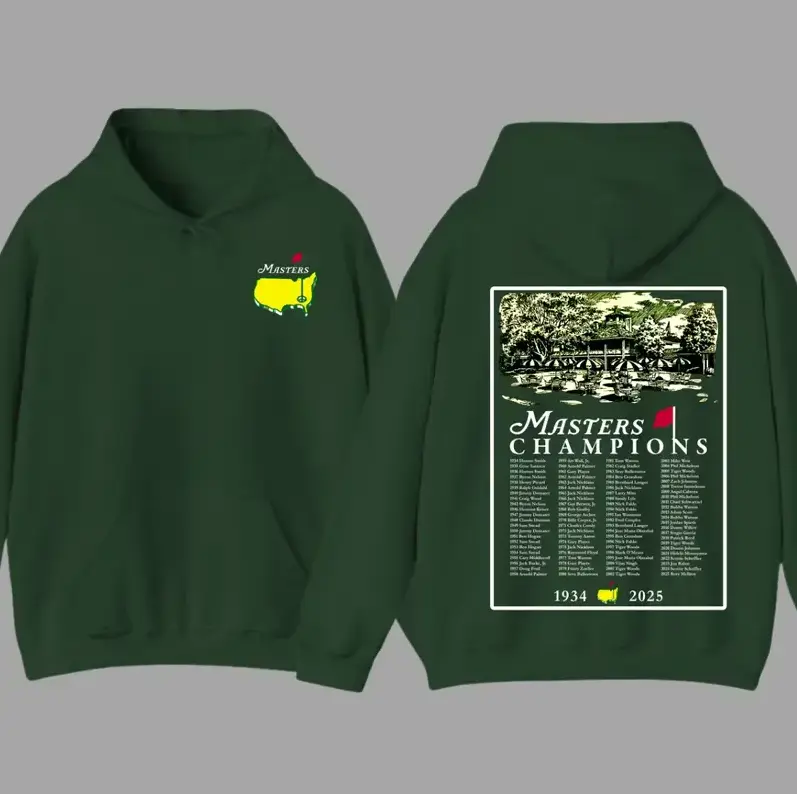 2025 Masters Tournament Augusta 91 Years Hoodie, Golf Tournament, The Masters Golf Cup 2 Sided Hoodie, Golf Gifts For Men
