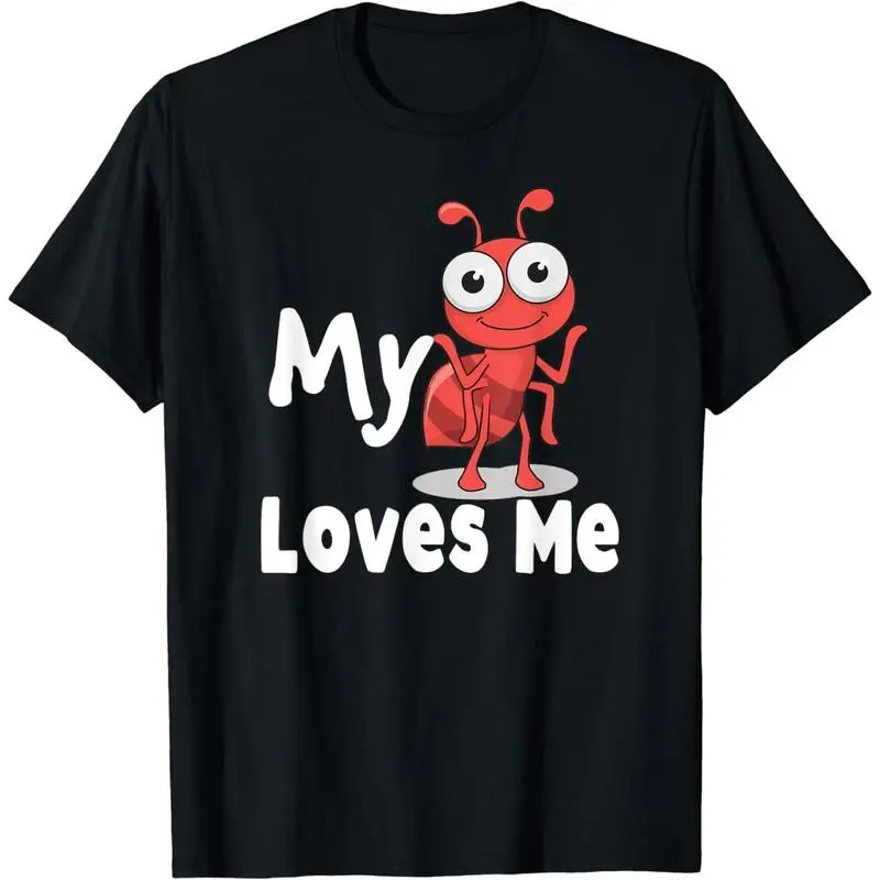 Cotton Short Sleeve Ant Lovers_My Aunt Loves me Family Gifts for Nephew & Niece T-Shirt for Men Women graphic t-shirts