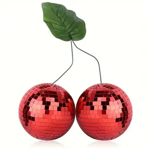 Cherry Shaped Disco Ball, 1 Count Reflective Atmosphere Decorative Party Pendant, Hanging Decor for Home Party Wedding Festival, Ornaments