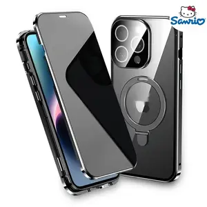 Phone Case - Comprehensive Phone Case for Iphone 16, Featuring a Magnetic Double-Sided Glass Privacy Cover for Iphone 12, 13, 14, 15, And 16 Pro Max Plus, Equipped with a Security Lock And Compatibility