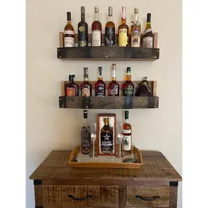 Personalized Bourbon/Whiskey Barrel Stave Shelf