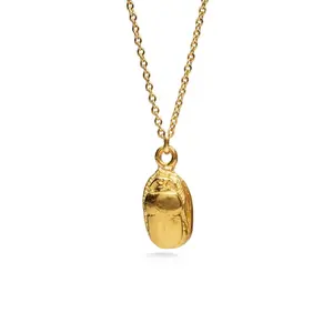 Scarab Pendant - Bright Gold Finish
