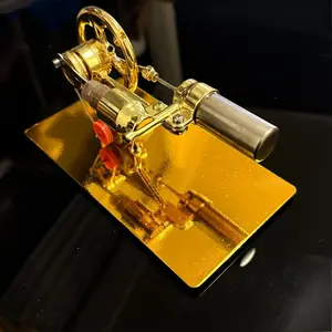 Sterling Engine Model, Full Metal Cylinder, External Combustion Engine Model, Science Interest Development, Low Temperature Engine Experiment, Steam Engine Model