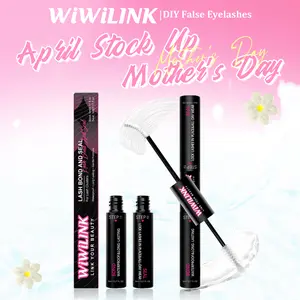 WIWILINK Lash Cluster Glue Lash Bond and Seal Waterproof（5ml+5ml）White Eyelash Glue for Eyelash Clusters Long-Lasting Eyelash Adhesive at Home Lash Glue Remover for Lash Extensions Eyelash Extension Remover（5ml） Gentle Eyelash Glue Remover