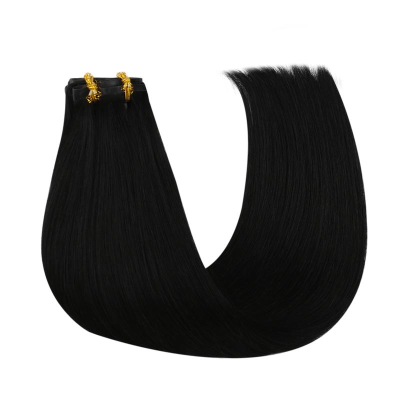 Sunny Seamless Clip in Hair Extensions PU Weft Human Hair Clip in Extensions for Women