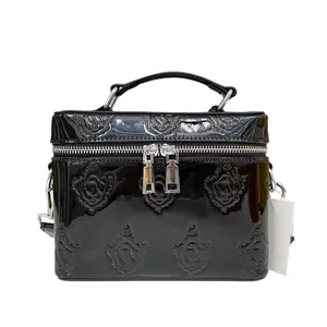 HOD Black Patent Vanity Bag w/ Adjustable Straps
