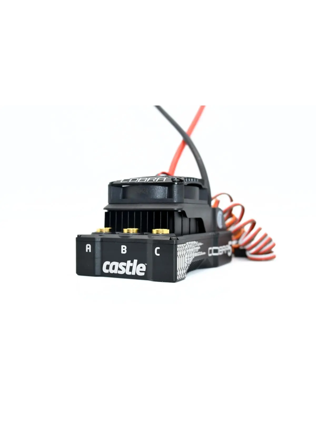 Castle Creations Cobra 5 Electronic Speed Controller (Model CSE010-0179-00) - 8S 33.6V, 20A Peak, with Oversized Cooling Fan for Small Animal Toys