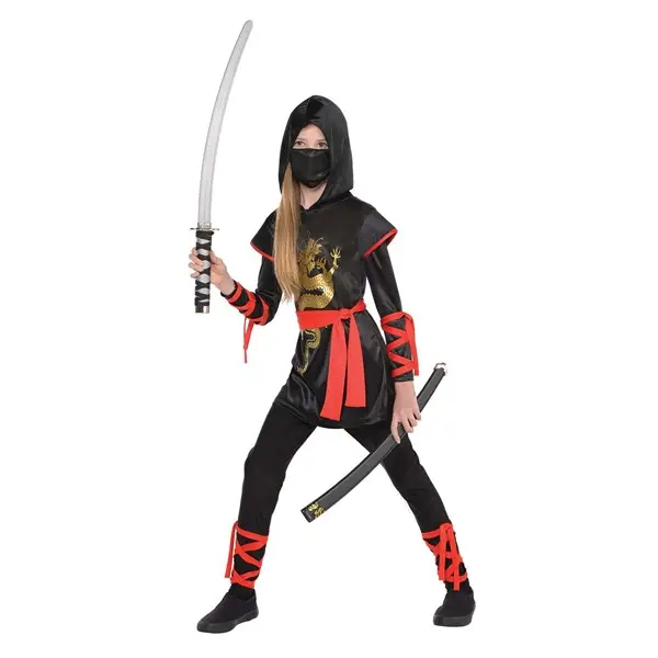 Girl's Gold Dragon Ninja Costume