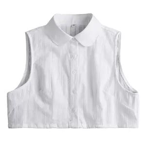 Ladies' decorative fakes collar with a pure cotton round collar is available in various size specifications, including M, L, XL and 2XL. It can be paired with all kinds of coats and is suitable for wearing on various daily occasions.