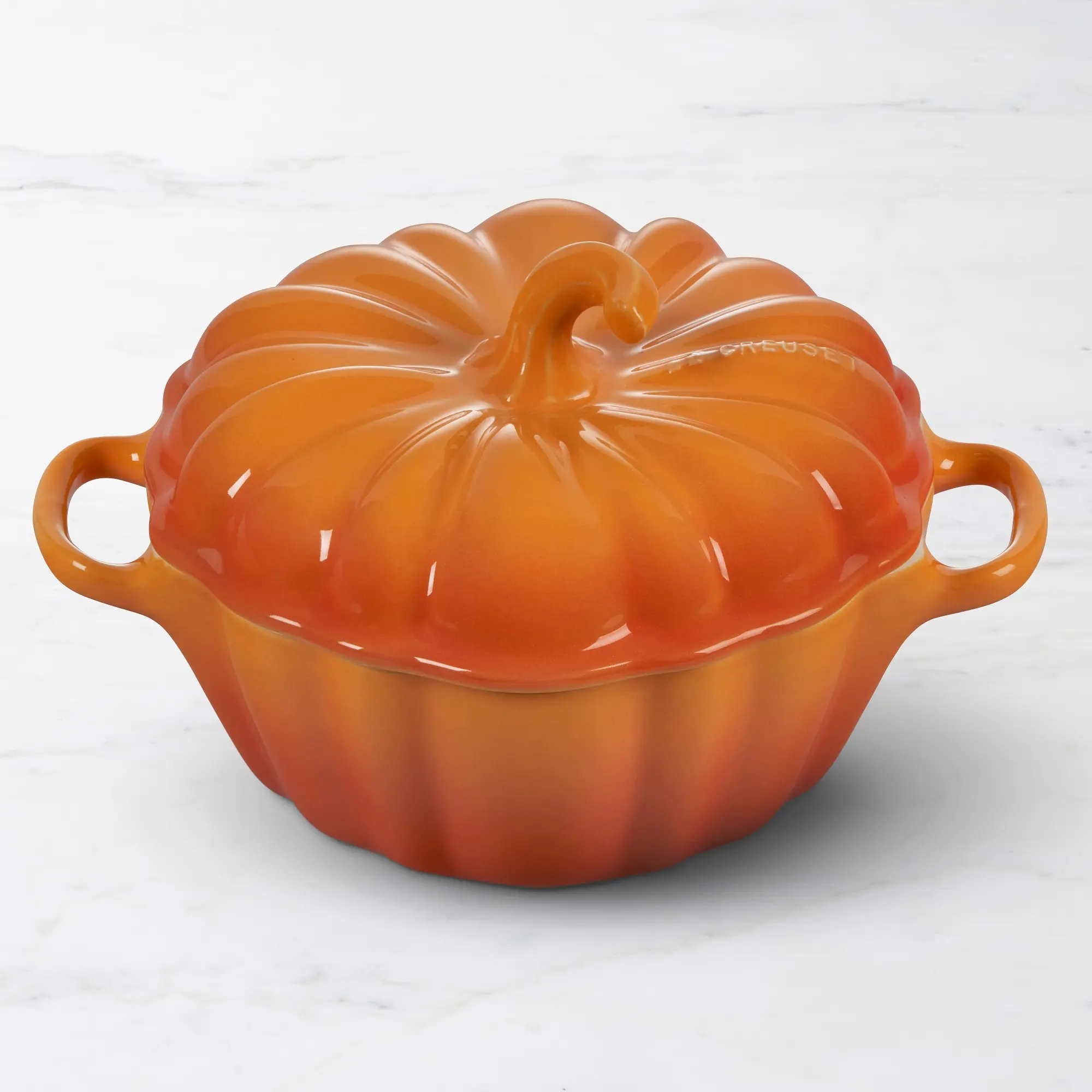 Mini Pumpkin Stoneware Cocotte with Lid, Individual Baking and Serving Dish, Multiple Colors