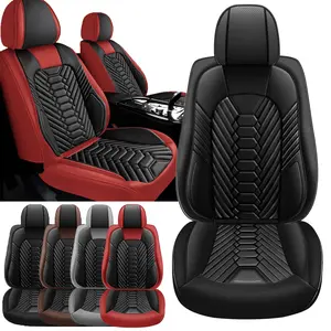 Car Seat Covers Custom Fit For Chevy Silverado GMC Sierra 1500 2007-2025 2026 2500/3500 HD Crew Cab Pickup Truck Seat Cover Protector Cushion Nappa Leather Waterproof