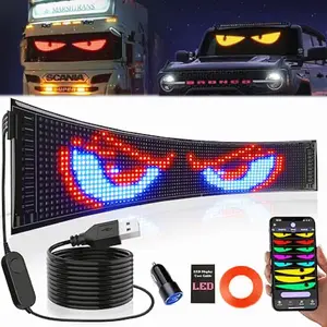 【Clearance Sale】Devil eyes For Vehicle--Programmable, Bluetooth APP Control, Pre-made Animations & Customizable Text LED for car, truck Display Advertising Scrolling Sign Flexible Devil Eyes Car Lights Car Display Sign