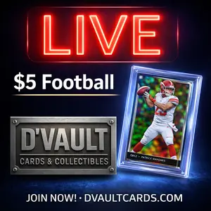 **LIVE ONLY**  $5 Football Card Value Lot